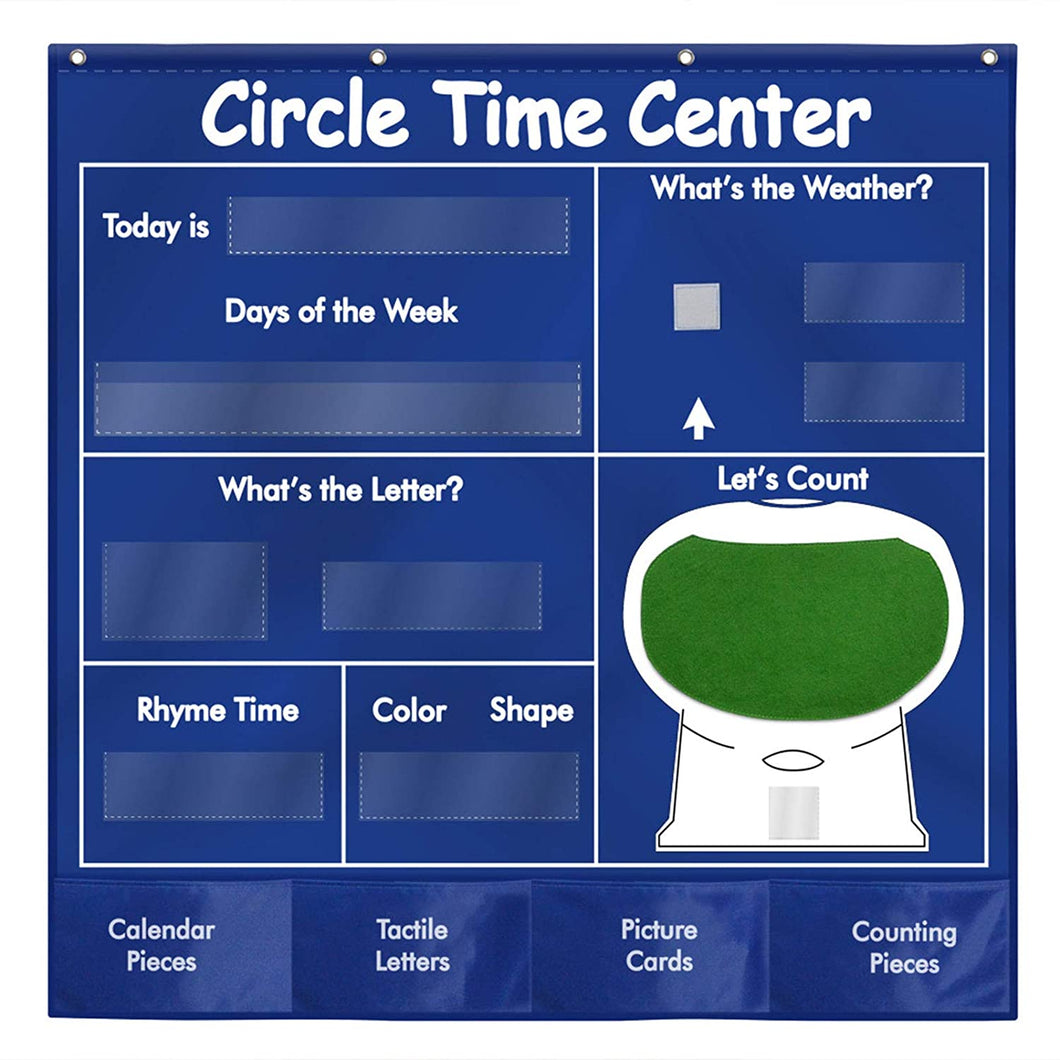 Circle Time Center Pocket Chart Calendar with 217 Cards,30 Sticker esikidz marketplace kid toys children toys educational toys toys for boys toys for girls 
