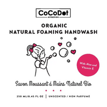 Load image into Gallery viewer, Natural organic foaming hand wash (unscented) 250 ml
