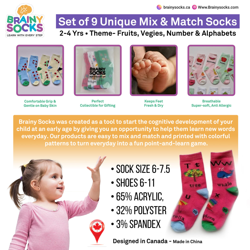 Brainy Socks - Numbers and Shapes