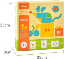 Load image into Gallery viewer, Mideer 157Pcs Felt Pattern Blocks Set Educational Toys esikidz marketplace kid toys children toys educational toys toys for boys toys for girls 
