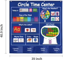 Load image into Gallery viewer, Circle Time Center Pocket Chart Calendar with 217 Cards,30 Sticker esikidz marketplace kid toys children toys educational toys toys for boys toys for girls 

