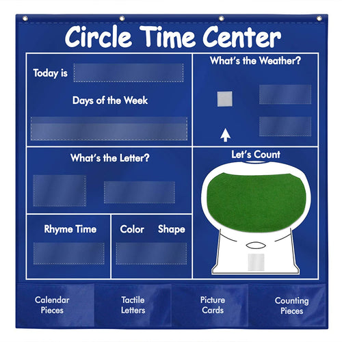 Circle Time Center Pocket Chart Calendar with 217 Cards,30 Sticker esikidz marketplace kid toys children toys educational toys toys for boys toys for girls 