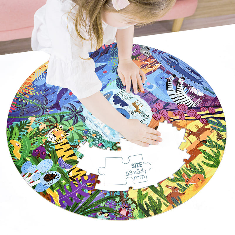 Animal World – Circle Puzzle (150 pcs) esikidz marketplace puzzle games for kids puzzle games puzzles for kids easy puzzles for kids