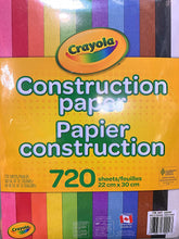 Load image into Gallery viewer, Crayola Construction Paper, 12 Assorted Colors (720 Sheets) esikidz marketplace kid craft kid art painting for kids craft ideas for kids easy crafts for kids
