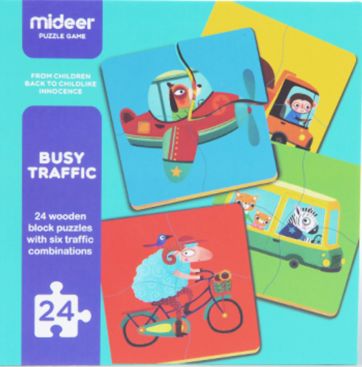 Mideer Wooden  Busy Traffic Puzzle esikidz marketplace puzzle games for kids puzzle games puzzles for kids easy puzzles for kids