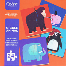 Load image into Gallery viewer, Mideer Wooden Giggle Animal Puzzle esikidz marketplace puzzle games for kids puzzle games puzzles for kids easy puzzles for kids 
