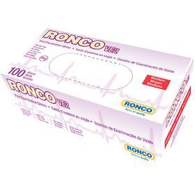 Ronco VE2 Vinyl Gloves (4 mil), Box of 100 - Clear - Medium